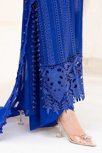 Royal Charm – Luxury Embroidered Chiffon 3-Piece Suit