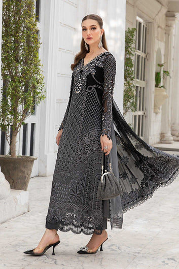 Embroidered Chiffon Suit