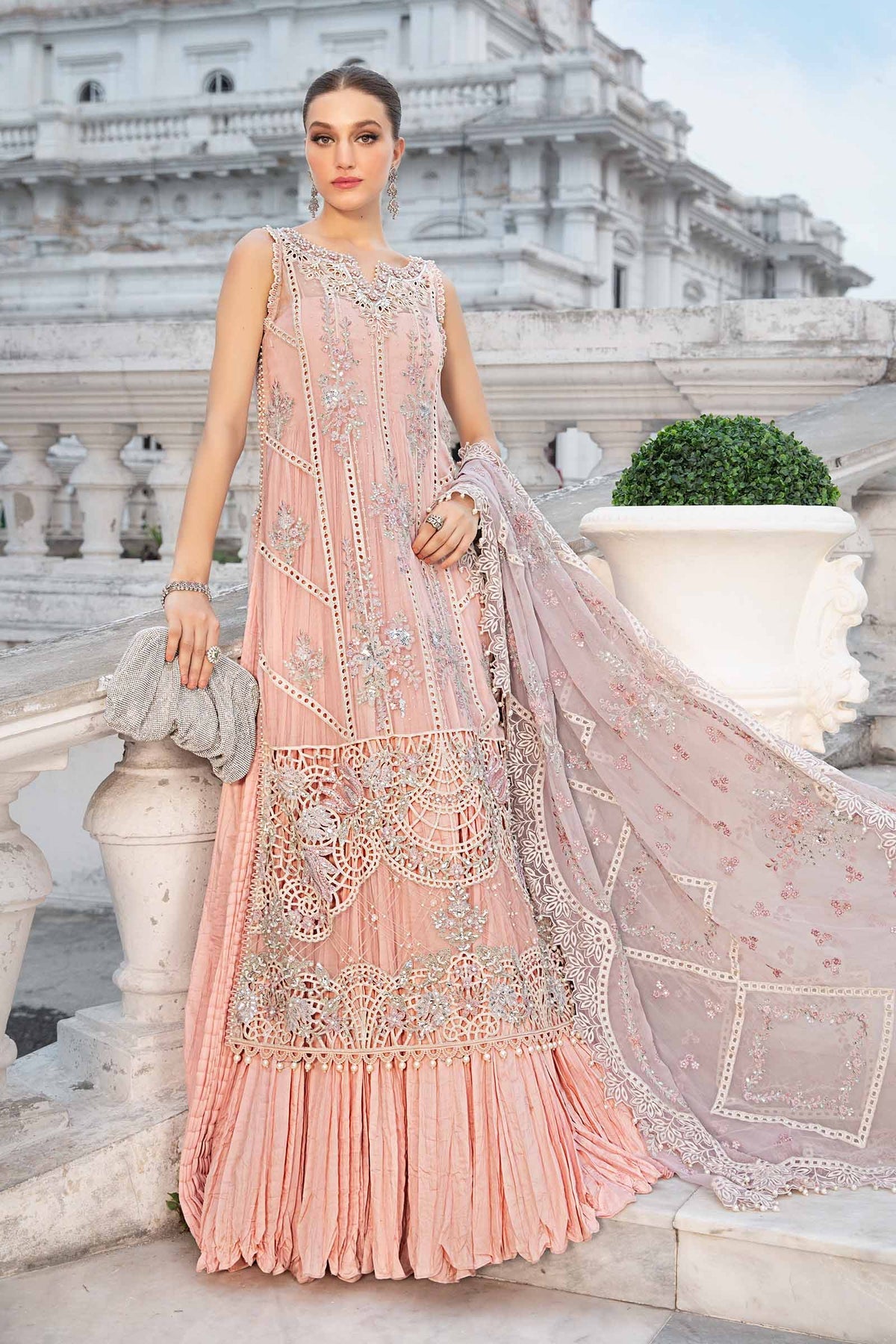 Embroidered Chiffon Suit