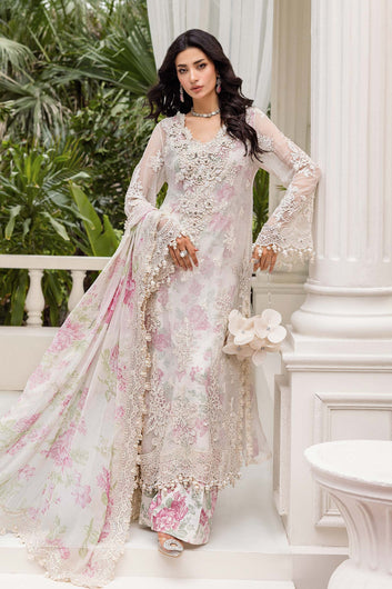Pearl Whisper – Elegant Organza & Chiffon 3-Piece