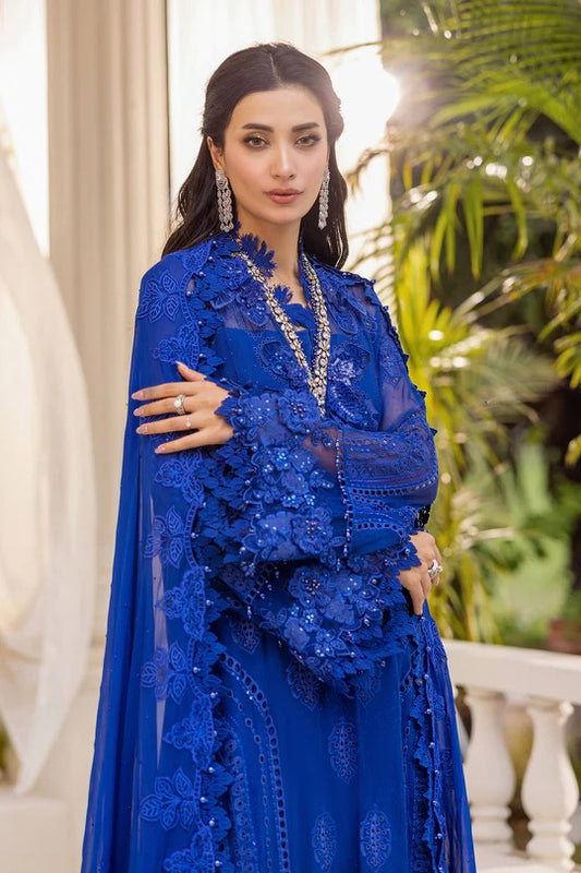 Royal Charm – Luxury Embroidered Chiffon 3-Piece Suit