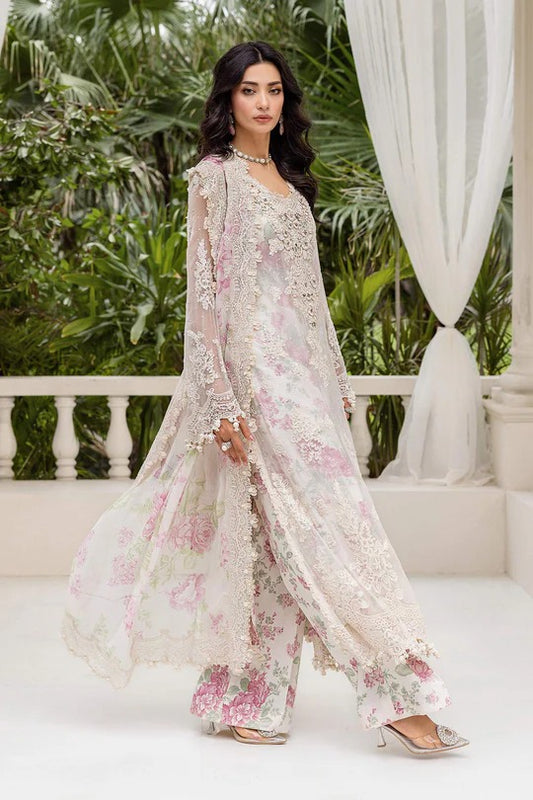 Pearl Whisper – Elegant Organza & Chiffon 3-Piece